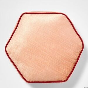 Threshold Hexagonal Accent Pillow - Peach and Red
